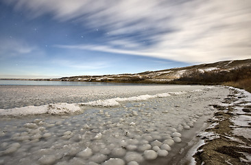 Image showing Ice forming on Lake