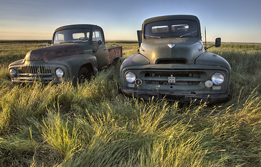 Image showing Vintage Farm Trucks