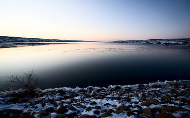 Image showing Ice forming on Lake