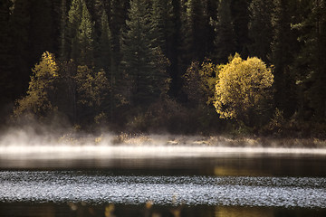 Image showing Rocky Mountain Lake in Autumn