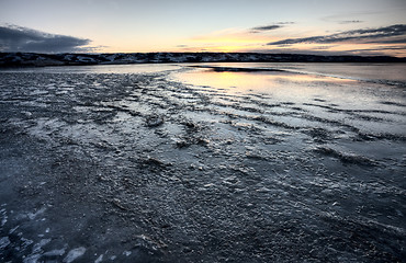 Image showing Ice forming on Lake