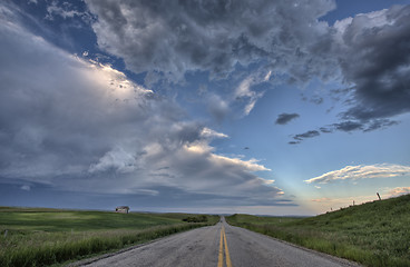 Image showing Prairie Road and School House