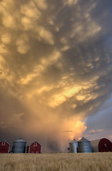 Image showing Sunset Storm Clouds Canada