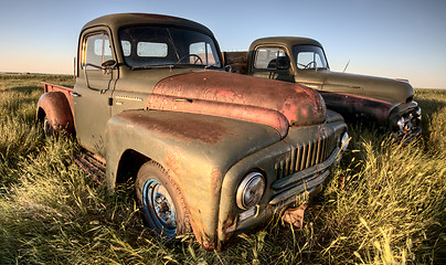 Image showing Vintage Farm Trucks