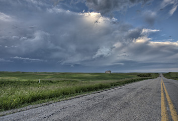 Image showing Prairie Road and School House