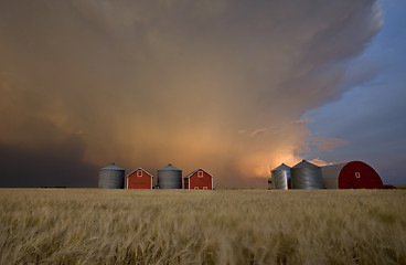 Image showing Sunset Storm Clouds Canada