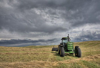 Image showing Prairie Road Storm Clouds