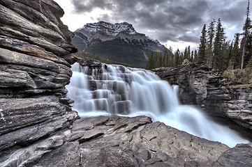 Image showing Athabasca Waterfall Alberta Canada