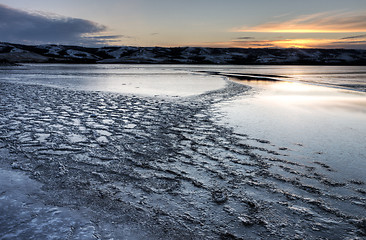 Image showing Ice forming on Lake