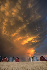 Image showing Sunset Storm Clouds Canada