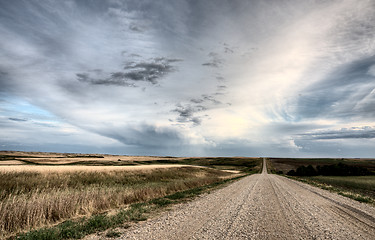 Image showing Prairie Road Storm Clouds