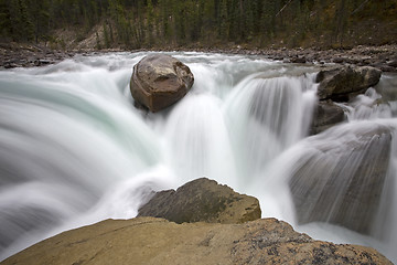 Image showing Sunwapta Waterfall Alberta Canada