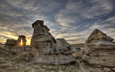 Image showing Hoodoo Badlands Alberta Canada