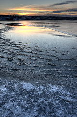 Image showing Ice forming on Lake