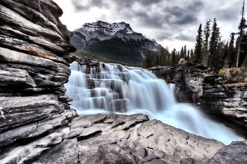 Image showing Athabasca Waterfall Alberta Canada