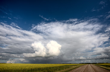 Image showing Prairie Road and School House