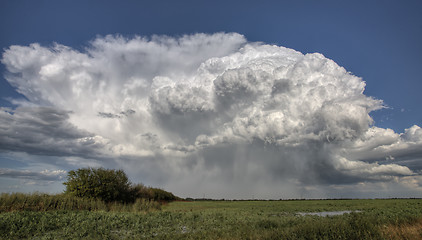 Image showing Prairie Road Storm Clouds