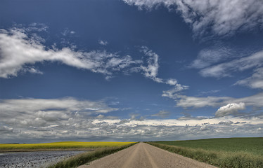 Image showing Prairie Road and School House