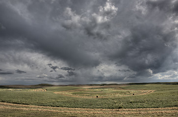 Image showing Prairie Road Storm Clouds