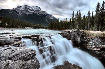 Image showing Athabasca Waterfall Alberta Canada