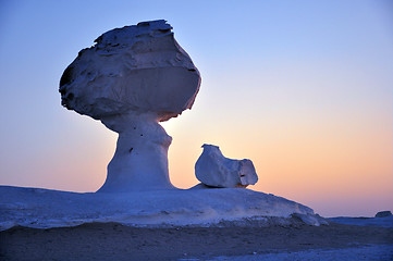 Image showing Landscape of the famous white desert in Egypt