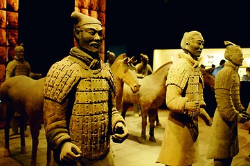 Image showing Terracotta warriors and horses