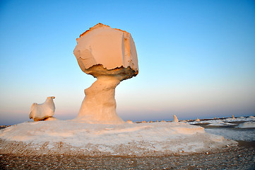 Image showing Landscape of the famous white desert in Egypt