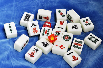 Image showing Chinese mahjong tiles