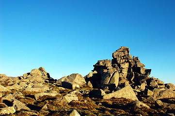 Image showing Huge rocks on the top of the mountains