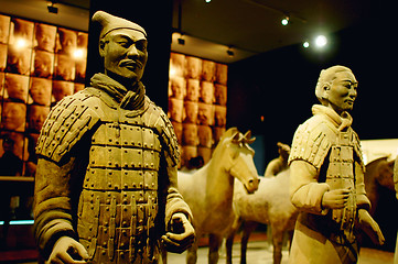 Image showing Terracotta warriors and horses