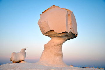 Image showing Landscape of the famous white desert in Egypt