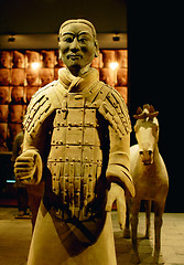 Image showing Terracotta warriors and horses