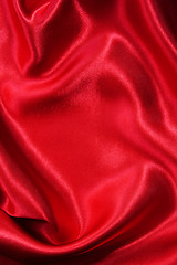 Image showing Smooth elegant red silk can use as background Smooth elegant red