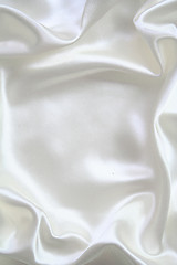 Image showing Smooth elegant white silk can use as wedding background Smooth e