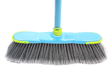 Image showing Brush for a floor with the blue handle 