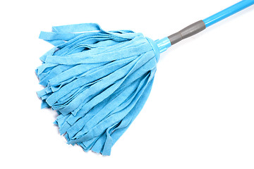 Image showing blue mop for cleaning floor 