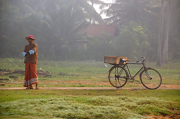 Image showing Fish Dealer in the Fishiing Village