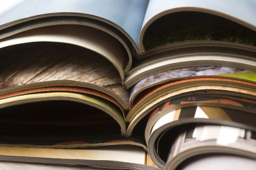 Image showing stack of magazines