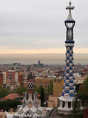 Image showing Barcelona seen from park Guell