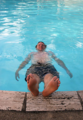 Image showing Relaxing in the pool