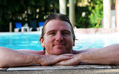 Image showing Man in swimming pool