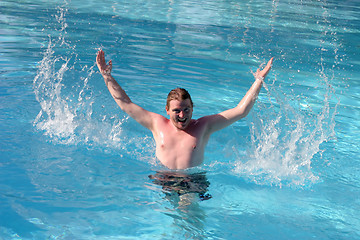 Image showing Summer fun in the pool