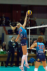 Image showing A. Matienko and E. Krivets. Volleybal team Dynamo(MSC)