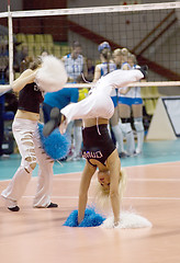 Image showing Cheerleaders of Dynamo(MSC) team. Groupe Dinamite