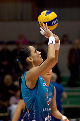 Image showing Natalia Goncharova. Spiker of Dynamo Moscow volleyball team