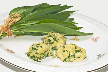 Image showing gnocci with wild garlic
