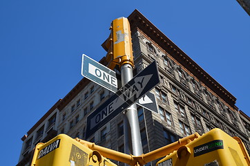 Image showing New York City, USA, Street sign,Manhattan,Manhatten