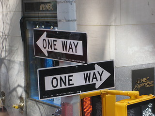 Image showing New York, USA, Onw way street signs