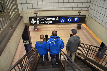Image showing New York , manhatten subway