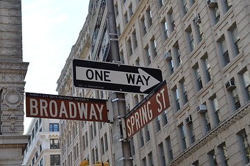Image showing New York street sign, USA